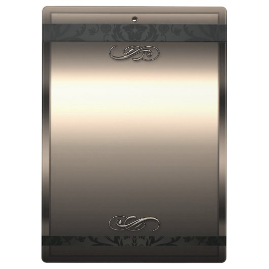 金ゴールドブロンズシャインエレガントシックグラムパーソナライズされた クリップボード (裏面)