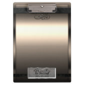 金ゴールドブロンズシャインエレガントシックグラムパーソナライズされた クリップボード (正面)