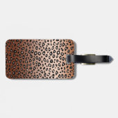 金ゴールドブロンズヒョウ柄モノグラグラデーションム ラゲッジタグ (裏面横)