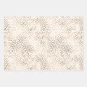 金ゴールドブロンズヒョウ柄 ラッピングペーパーシート (正面)