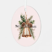 金ゴールドブロンズホワイトクリスマスベル メタルオーナメント (正面左)