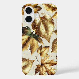 金ゴールドブロンズ離れズアーモンドベージュグラム秋 iPhone 16ケース