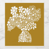 金ゴールドブーケ飲食品ラベルセット ワインラベル (シングルラベル)