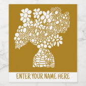 金ゴールドブーケ ワインラベル (シングルラベル)