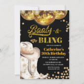 金ゴールドブーツ及びブレンツ成人誕生日パーティー 招待状 (正面)