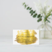 金ゴールドブ絵を描ラシストローク 名刺 (スタンド正面)