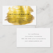 金ゴールドブ絵を描ラシストローク 名刺 (正面/裏面)