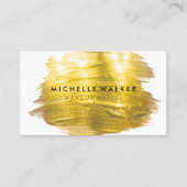 金ゴールドブ絵を描ラシストローク 名刺 (正面)