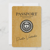 金ゴールドプエルタVallarta Passport日付の保存 セーブザデート (正面)