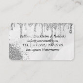 金ゴールドプライベートパーティーバーテンダー名刺 名刺 (裏面)