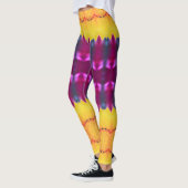 金ゴールドプラムパープルとターコイズ レギンス (左)