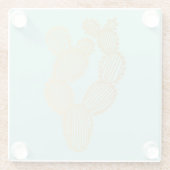 金ゴールドプリックサボドードル ガラスコースター (裏面)