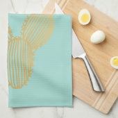 金ゴールドプリックサボドードル キッチンタオル (四つ折り)