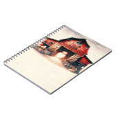 金ゴールドプリンセスキャリッジブルーストーリーブックパーソナライズされた ノートブック (左側)