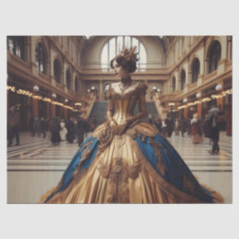 金ゴールドプリンセススチームパンクビクトリアンデクページ 薄葉紙