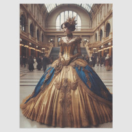 金ゴールドプリンセススチームパンクビクトリアンデクページ 薄葉紙