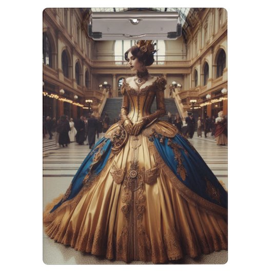 金ゴールドプリンセススチームパンク産業ビクトリアン産業 クリップボード (正面)