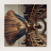 金ゴールドプリンセススチームパンク産業ビクトリアン産業 ジグソーパズル (横)