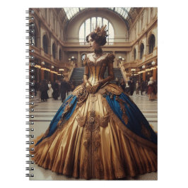 金ゴールドプリンセススチームパンク産業ビクトリアン産業 ノートブック