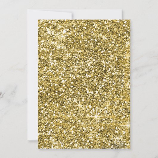 金ゴールドプリンセスベビーシャワー招待状 招待状 (裏面)