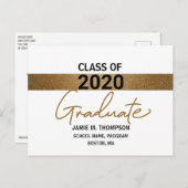 金ゴールドプリントクラス2020卒業発表 ポストカード (正面/裏面)