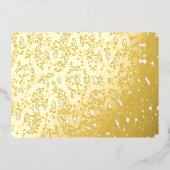 金ゴールドプレスのクリスマスパインの木の写真バック 箔シーズンカード (正面)