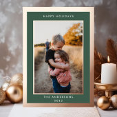 金ゴールドプレスはっきりしたエレガンスクリスマス縁ど写真 箔シーズンカード