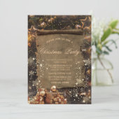 金ゴールドプレゼント、スノーフレークヴィンテージ会社 招待状 (スタンド正面)