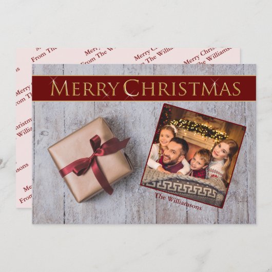 金ゴールドプレゼントSnowy Deck写真 シーズンカード (正面/裏面)