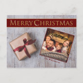 金ゴールドプレゼントSnowy Deck写真 ポストカード (正面)