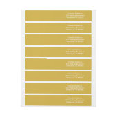 金ゴールドプレミアムカラーコーディネート ラップアラウンド宛名ラベル (シート)