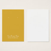 金ゴールドプレーンシンプルカスタムイヤリングカード (正面&裏面)