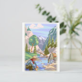 金ゴールドプロスペクターカラフルプリント ポストカード (スタンド正面)