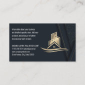 金ゴールドプロパティロゴ |実在財産 名刺 (裏面)