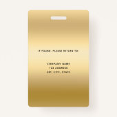 金ゴールドプロフィール写真企業の業 バッジ (裏面)