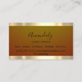 金ゴールドプロフェッショナルコンサルティングほこりっぽい草原 名刺 (裏面)