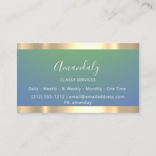 金ゴールドプロフェッショナルコンサルティングダスティブルービップ 名刺 (裏面)