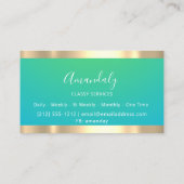 金ゴールドプロフェッショナルコンサルティングダスティブルーモダン 名刺 (裏面)