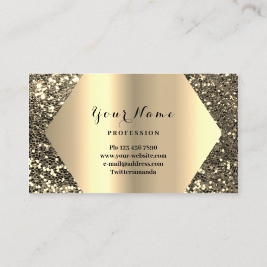 金ゴールドプロフェッショナルパーマネントメイクアップアーティストキス 名刺 (裏面)