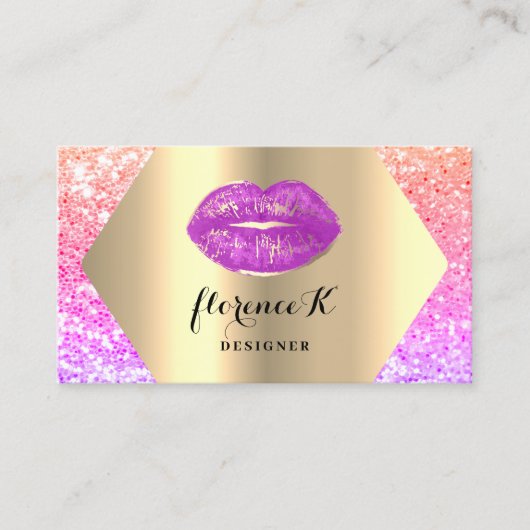 金ゴールドプロフェッショナルパーマネントメイクアップアーティストパステル 名刺 (正面)