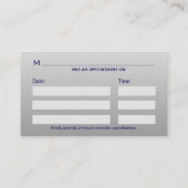 金ゴールドプロフェッショナルブルーメディカルカドゥセウス 予約カード (裏面)