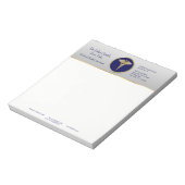 金ゴールドプロフェッショナルメディカルカドゥセスブルー ノートパッド (回転)