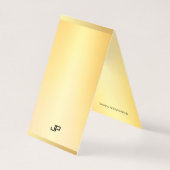 金ゴールドプロフェッショナルモダンモノグラムエレガントシンプル 名刺 (裏面)