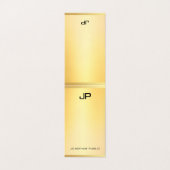 金ゴールドプロフェッショナルモダンモノグラムエレガントシンプル 名刺 (外部フラット)