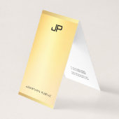 金ゴールドプロフェッショナルモダンモノグラムエレガントシンプル 名刺 (正面)