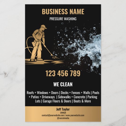 金ゴールドプロフェッショナル加圧洗浄力洗浄 チラシ (正面)