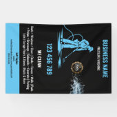 金ゴールドプロフェッショナル加圧洗浄力洗浄 横断幕 (横)