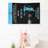 金ゴールドプロフェッショナル加圧洗浄力洗浄 横断幕 (インサイチュ)