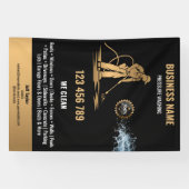 金ゴールドプロフェッショナル加圧洗浄力洗浄 横断幕 (横)