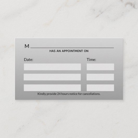 金ゴールドプロフェッショナル医用カドゥセウス 予約カード (裏面)